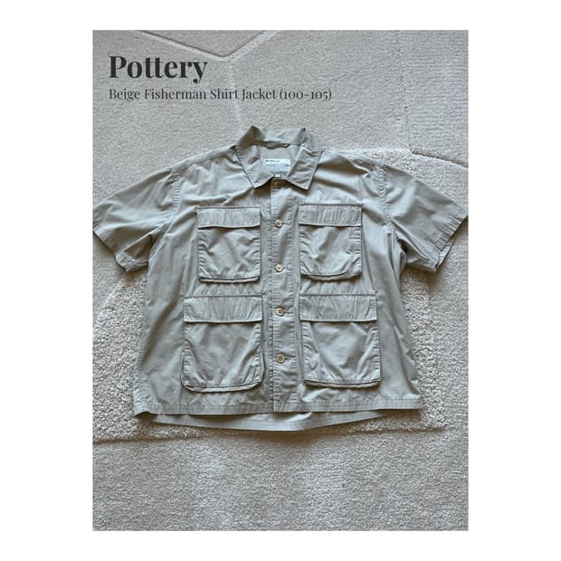 Pottery 베이지 피셔맨 셔츠 자켓 (105)