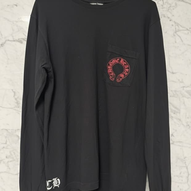 (M) 크롬하츠 레드 홀스슈 롱슬리브