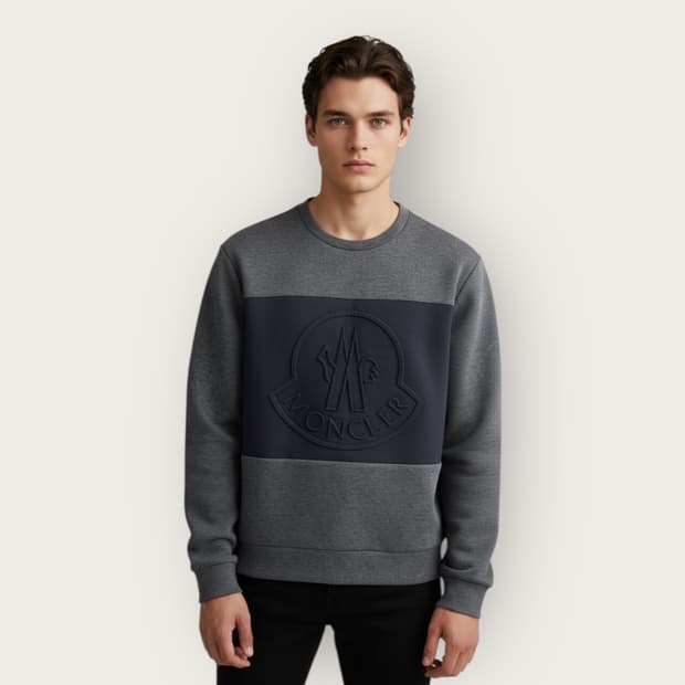 XL/ 몽클레어 네오프렌 빅로고 맨투맨