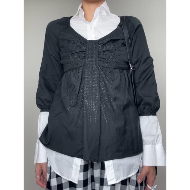 빈티지 블랙 모리걸 티셔츠