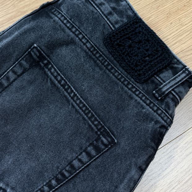 문선 Lunar Studded Denim Pants L