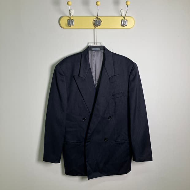 겐조 빈티지 네이비 더블 브레스티드 블레이저