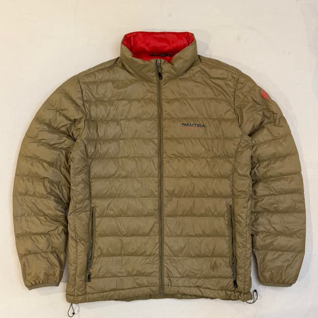 노티카 덕다운 경량패딩 올리브 그린