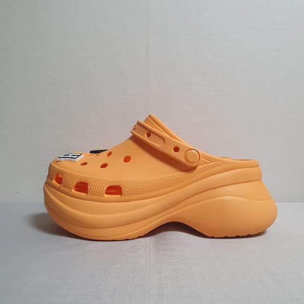 240mm 크록스 샌들 베이 클로그 통굽 플랫폼 오렌지