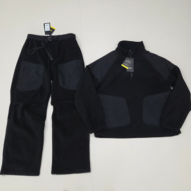 무신사 시티 레저 폴라 플리스 하프 집업 팬츠 세트