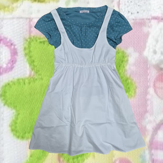 빈티지 ZARA 자라 화이트 미니 원피스