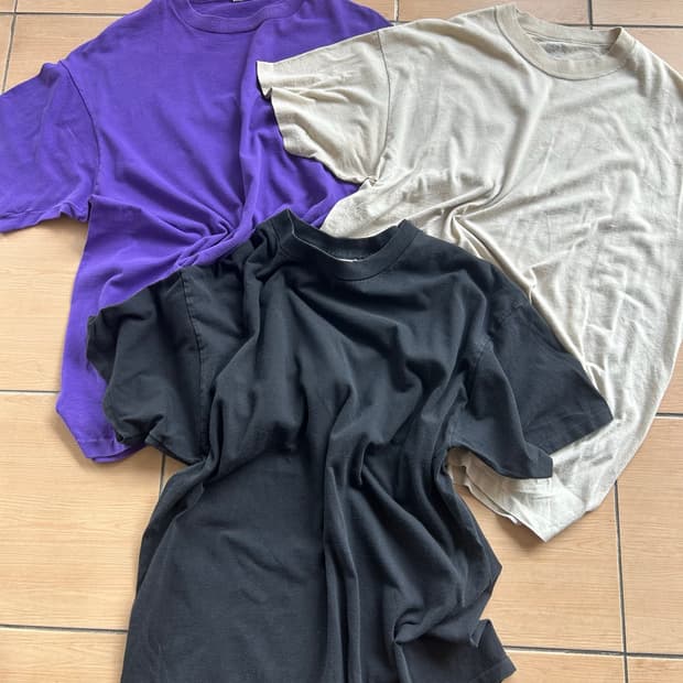 90‘s USA 싱글스티치 플레인티셔츠 XL 3Pack