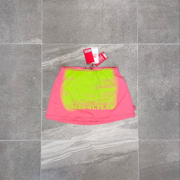 Diesel Pink Jersey Skirt Blowout Logo 