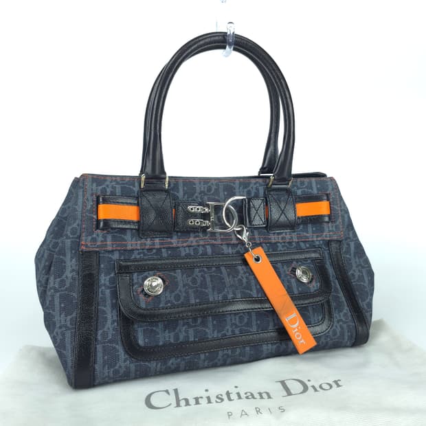 크리스챤디올 데님 플라이트 토트백 블루
