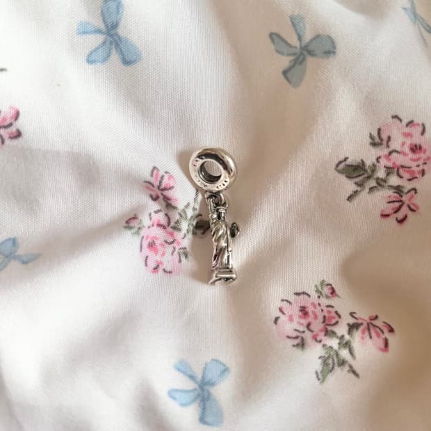 판도라 빈티지 단종 참 자유의 여신상 팔찌 925 실버 액세서리