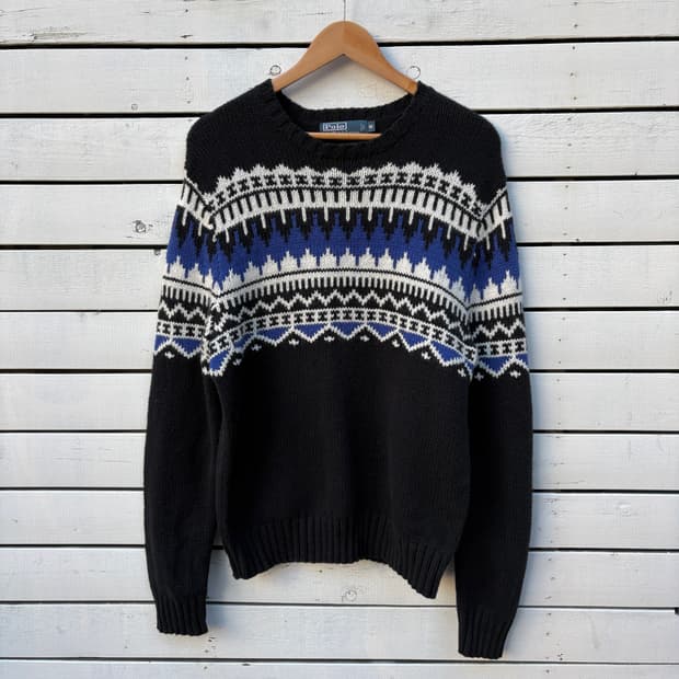 Polo 폴로 캐시미어 앙고라 노르딕 니트