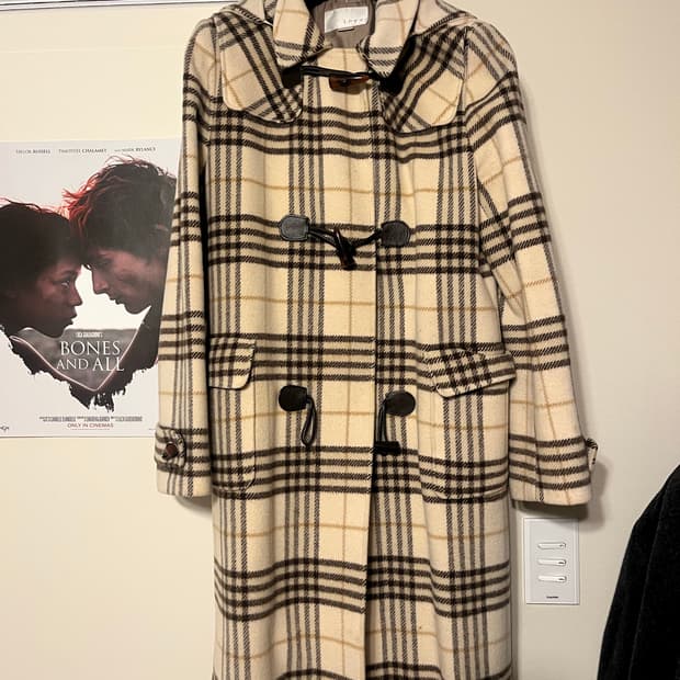 빈티지 체크 떡볶이코트 (착샷o)