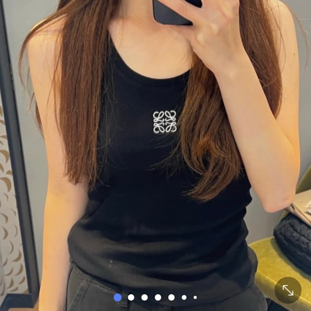 로에베 아나그램 탱크탑 나시 S359Y23X84 블랙 s