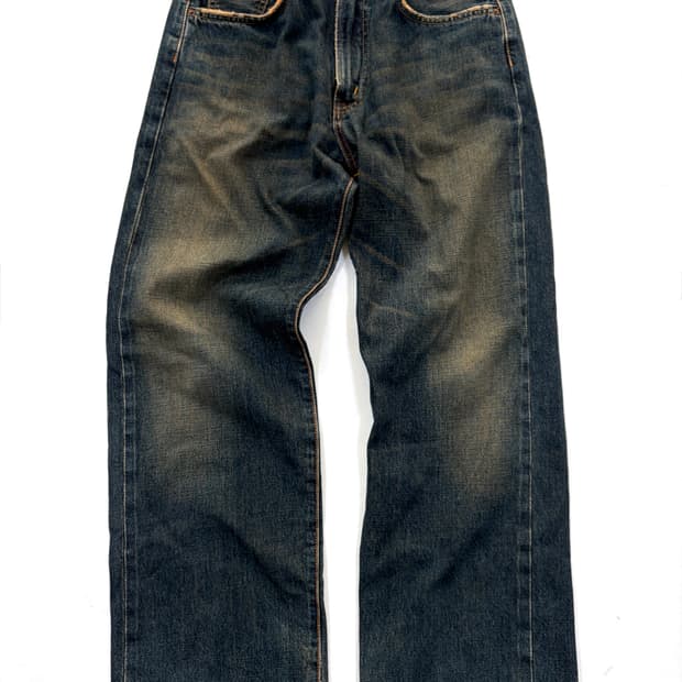 EDWIN 505 빈티지 워싱 데님 팬츠