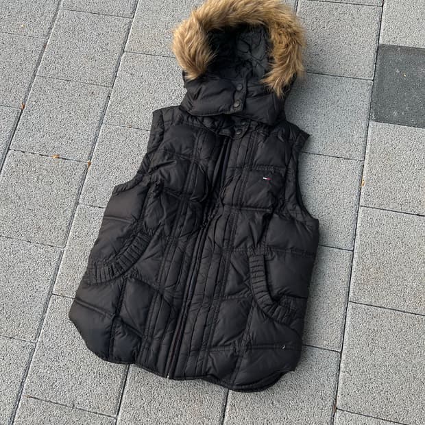 타미힐피거 울프죠 퍼 패딩조끼 베스트