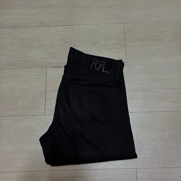RRL 슬림핏 블랙 데님