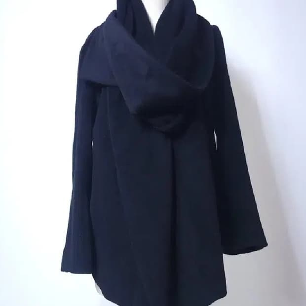 한섬 타임 언밸런스 머플러 울코트 S사이즈