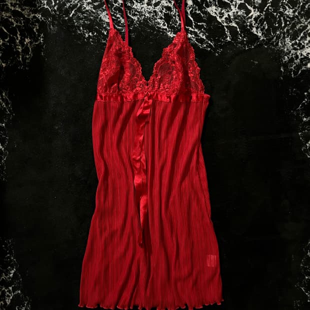 갸루펑크 레드슬립