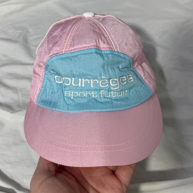 꾸레쥬 나일론 캡 courreges sport futur y2k