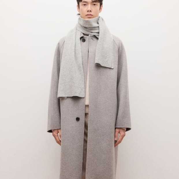 (XL) 질스튜어트 뉴욕 캐시미어 블렌드 핸드메이드 발마칸 코트