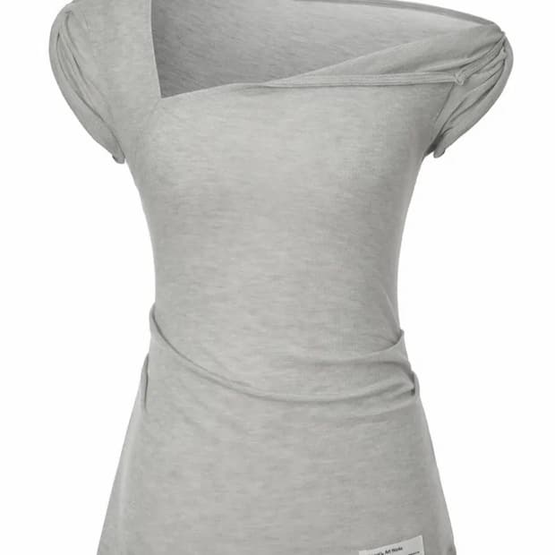 이네기 Flip Sheer One Shoulder Top 플립 쉬어 원숄