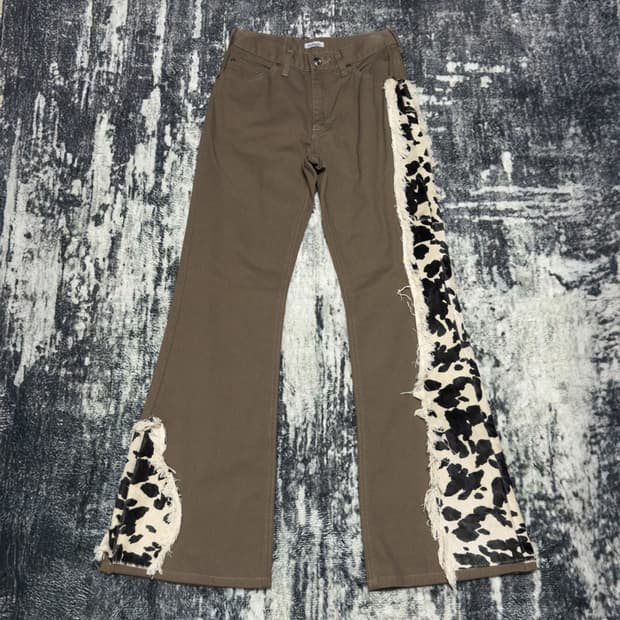 {Silfeds} Unborn Calf Fringe Flare Denim