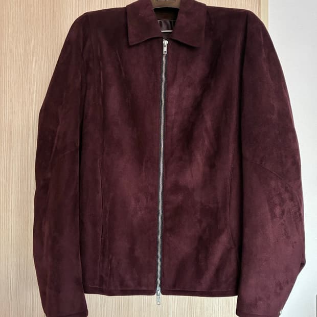 (새상품)(XL) 드로우핏 스웨이드 자켓 버건디 판매