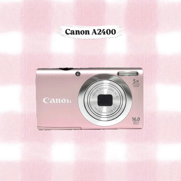 캐논 파워샷 A2400 IS 베이비핑크 빈티지디카