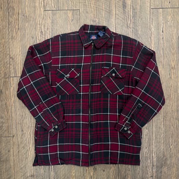 디키즈 체크 셔츠집업