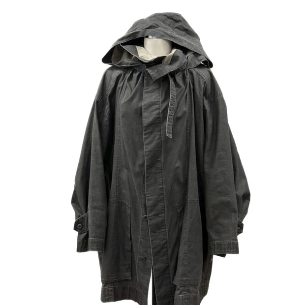 이세이미야케 맨 아카이브 하이넥 후디드 코트