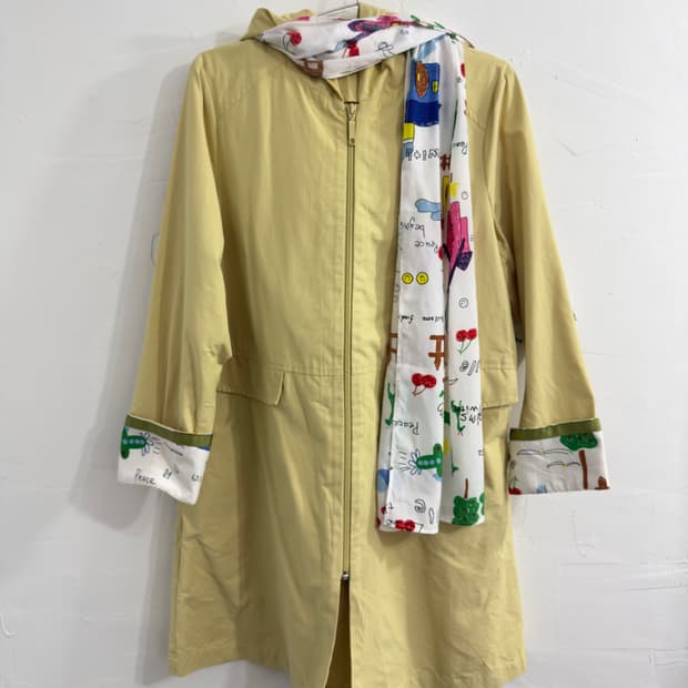 scarf soft lemon coat