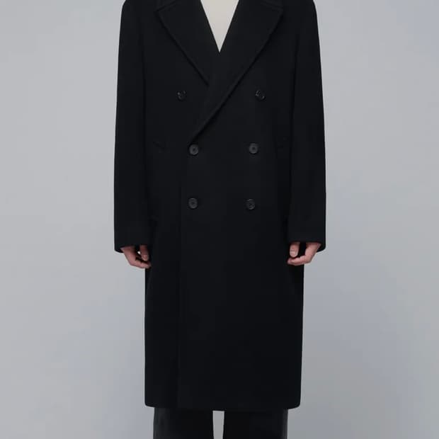 무신사스탠다드 캐시미어 블렌드 오버사이즈 더블코트 Black