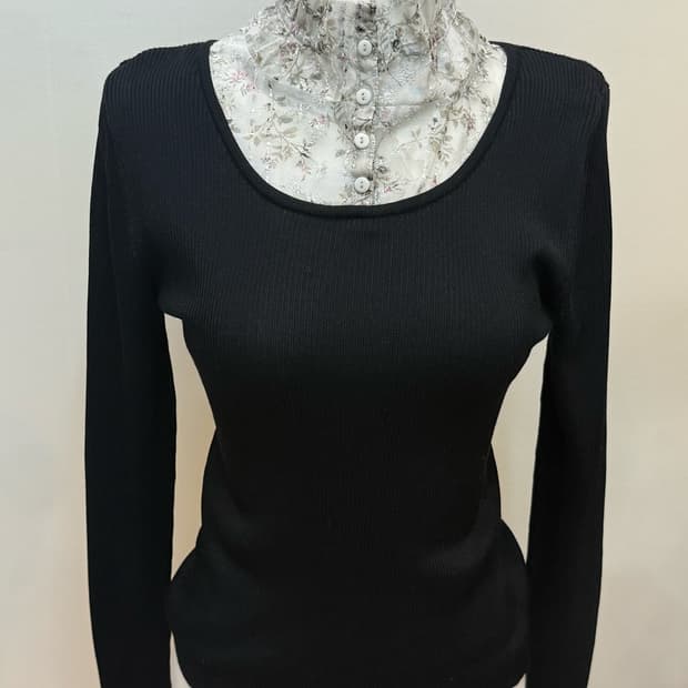 플라워패턴 레이어드 니트 스나계