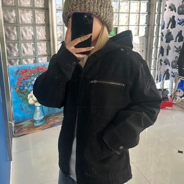 DENIM ZIPUP HOODIE 데님 지퍼 후드티