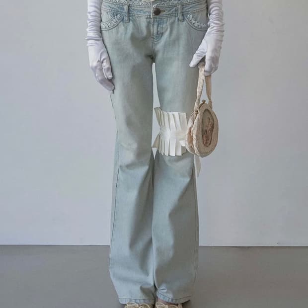 새상품) 스컬프터 더블웨이스트 부츠컷 데님