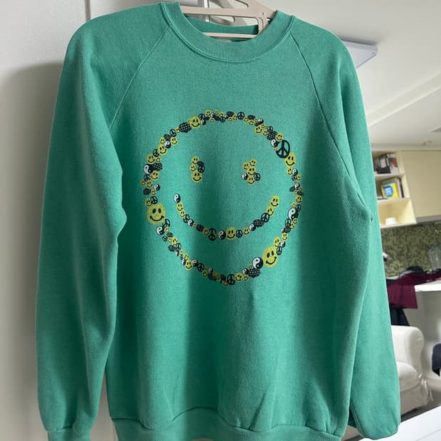 리던 스마일 맨투맨 그린 S