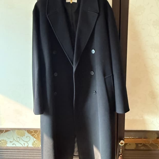Insilence double long coat black