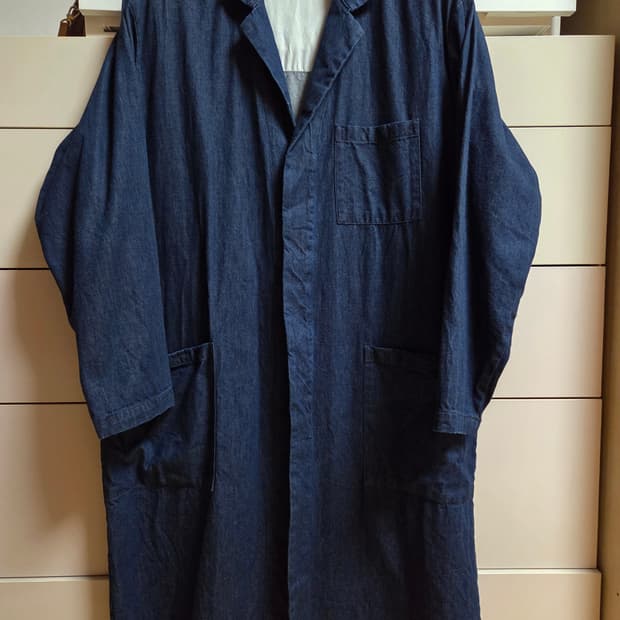 무인양품 무지 데님 샵코트 L-XL