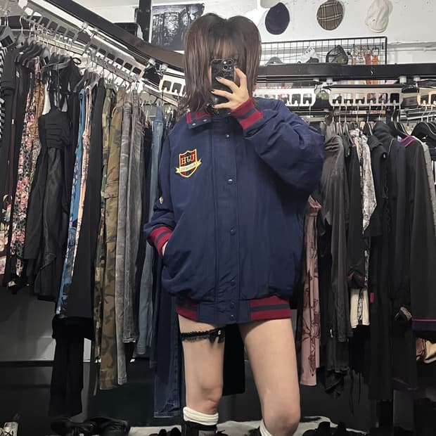 미즈노 네이비 봄버자켓