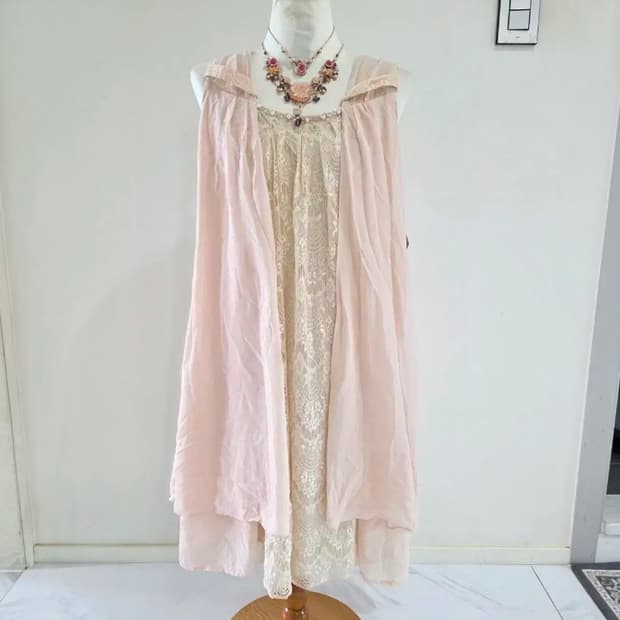 일본빈티지 핀터깔y2k 달천깔페어리 히메갸루 프린세스깔 레이어드원피스