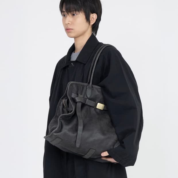 (구해요)브라운야드 빈티지 레더 버클백 블랙