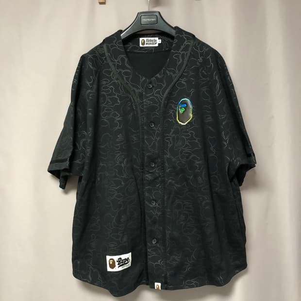 베이프 카모 베이스볼 셔츠