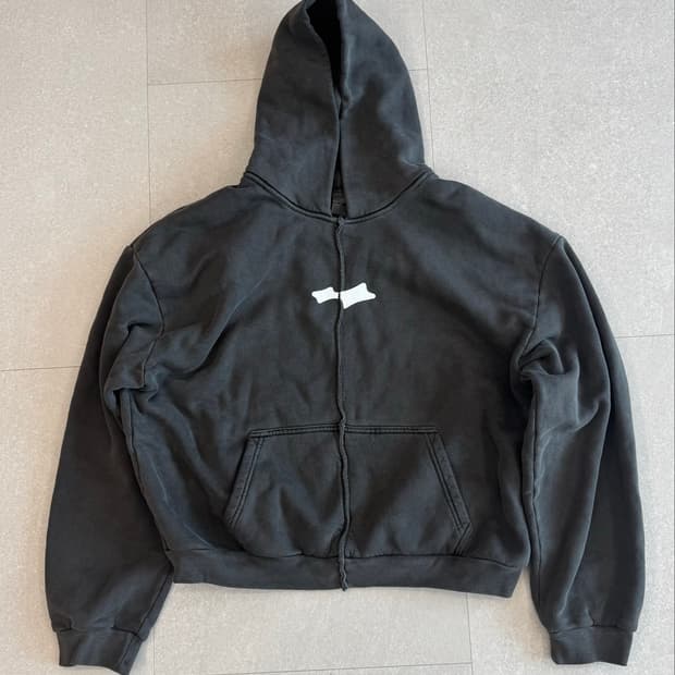 Skylrk no zip hoodie ash 새상품