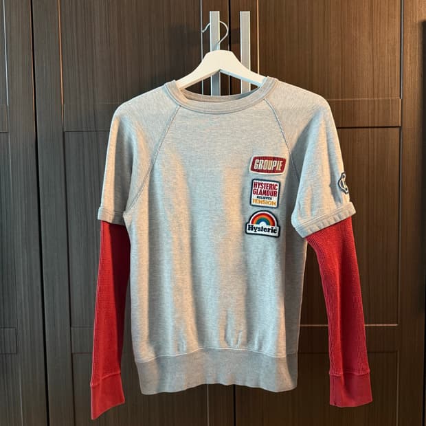 히스테릭글래머 90s 아카이브 패치 레이어드 맨투맨