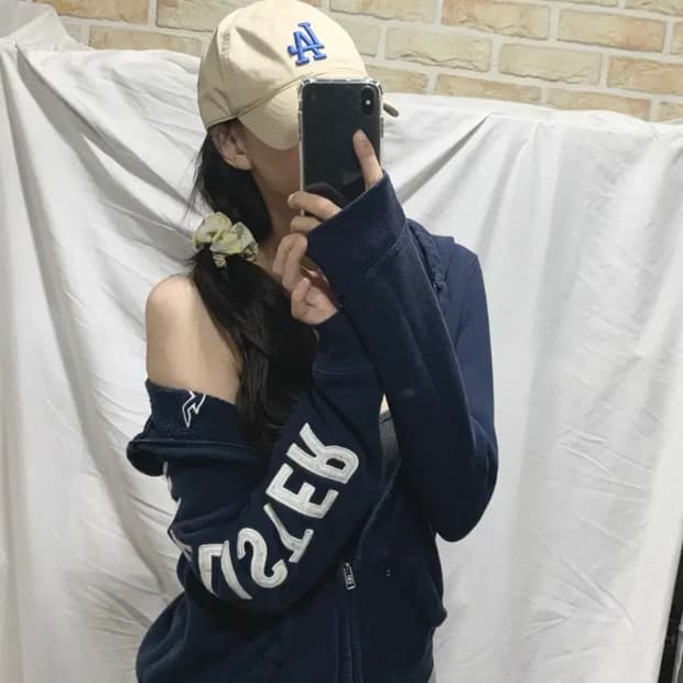 홀리스터 후드집업,S,네이비