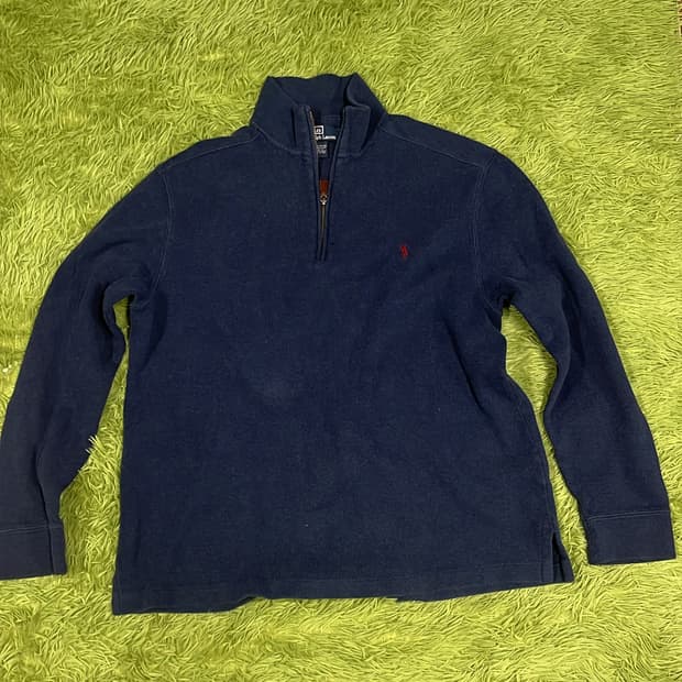 폴로 빈티지 반집업 네이비 m