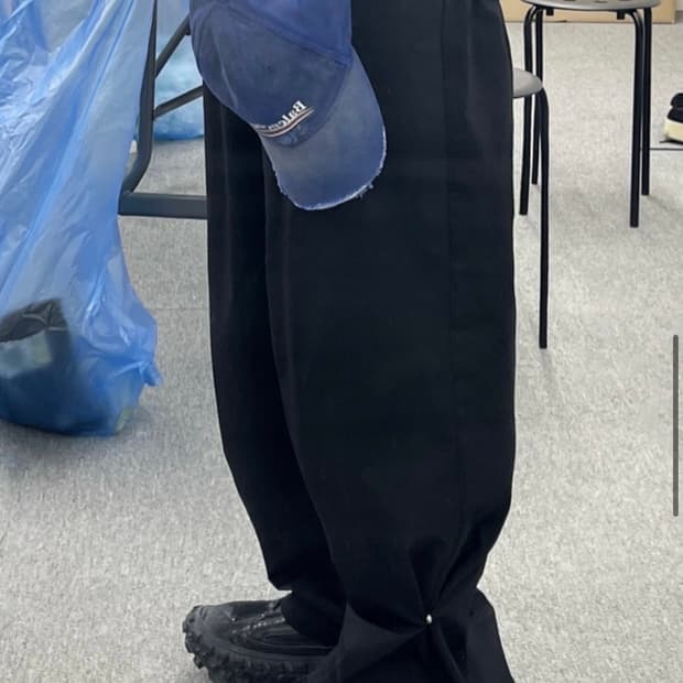 [1]논노드 나일론 라운지 스냅 팬츠 블랙