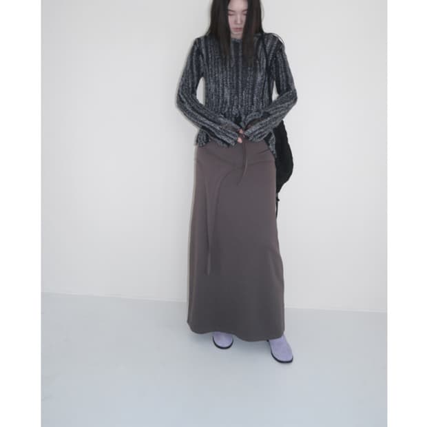 에프터먼데이 maxi layer strap skirt