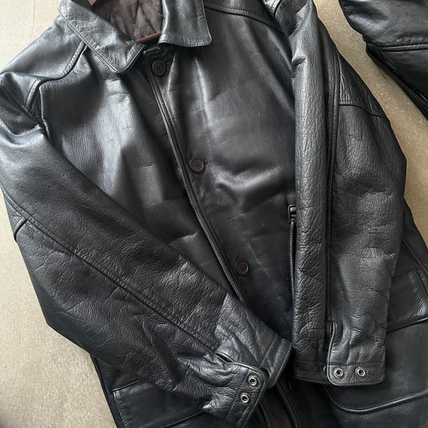 빈티지 양가죽 레더 카코트