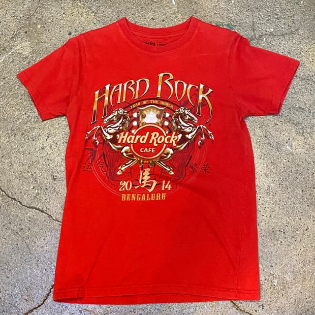 미국 빈티지 hardrock 하드락 그래픽 반팔티